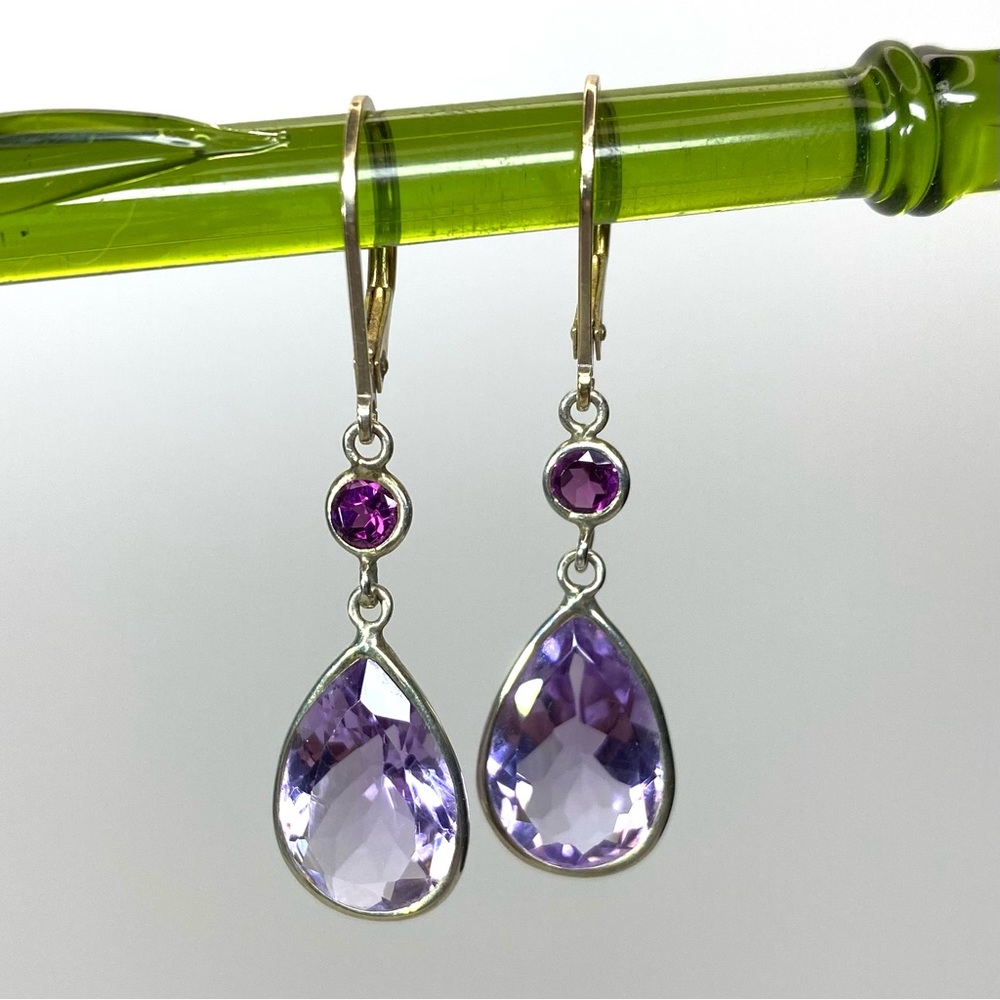 Zimmer Brothers Sterling Silver and Amethyst Earrings